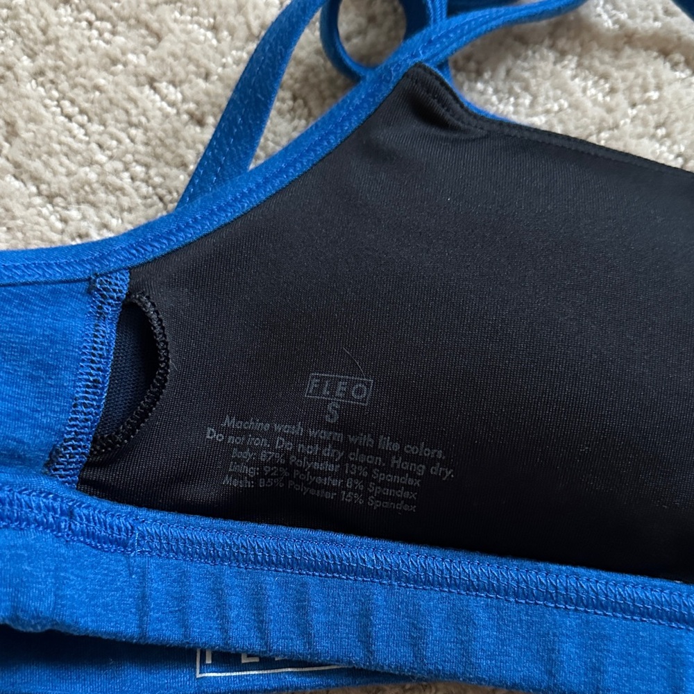 Fleo Blue Strappy Sports Bra - Picture 3 of 3